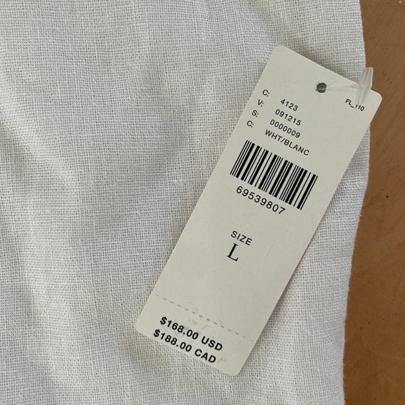 NWT Linen Anthropologie large white pants linen - Picture 3 of 9